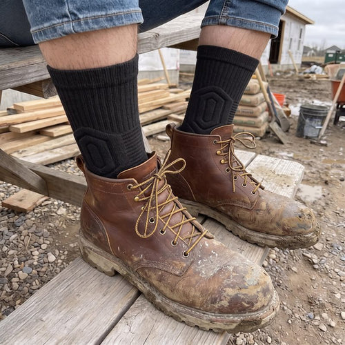 Chaussettes de travail TerraGuard portées au travail