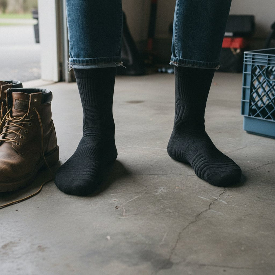 Les chaussures enlevées en fin de journée