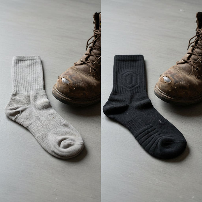 Chaussette trouée comparée à TerraGuard